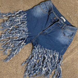 C & JQ Blue Denim Shorts